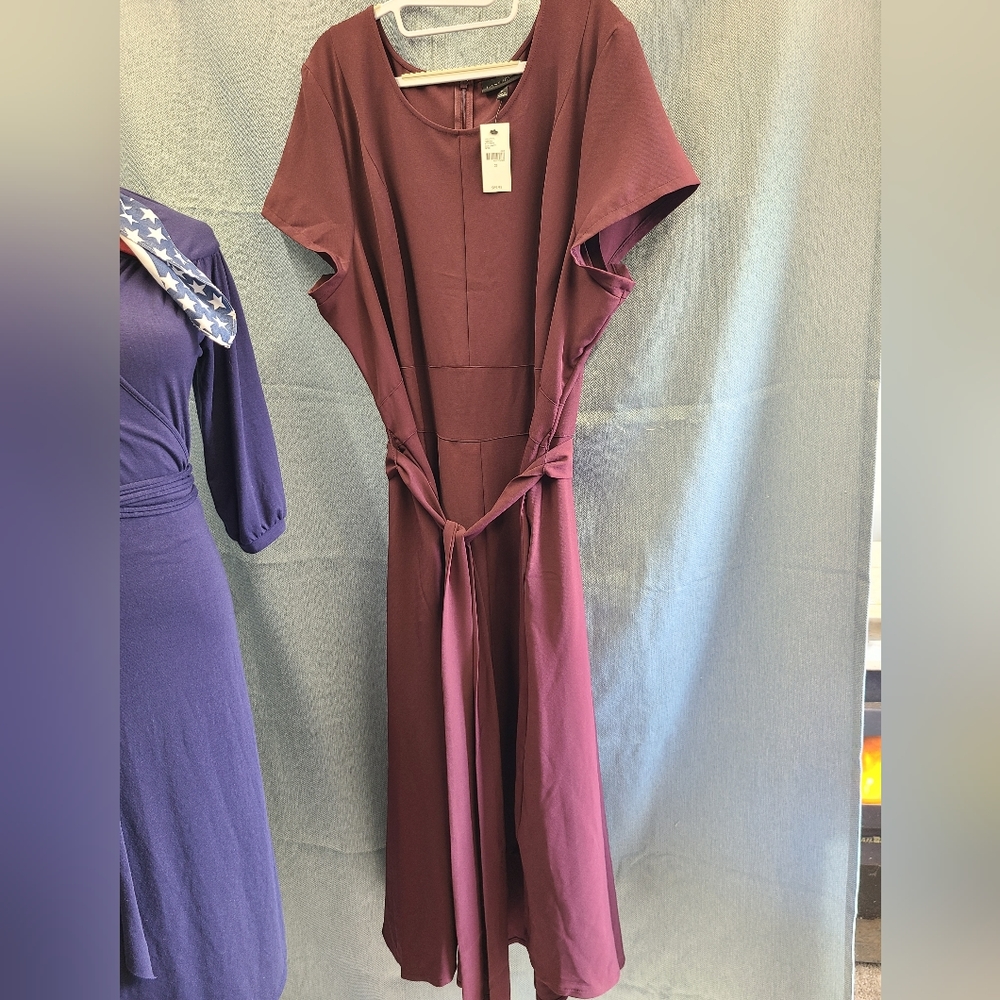 Lane Bryant burgundy wine colored formal dress